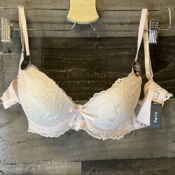 Rene Rofe extreme push up Bra Size 34B new with tags lacey - Picture 1 of 10